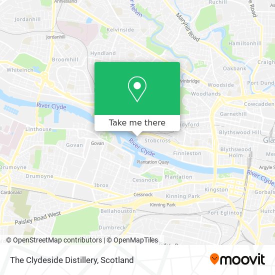 The Clydeside Distillery map