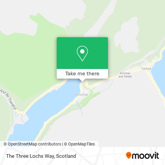 The Three Lochs Way map