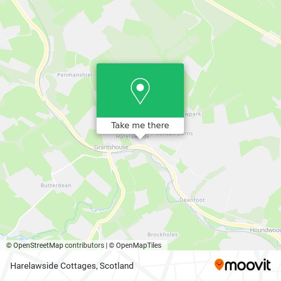 Harelawside Cottages map