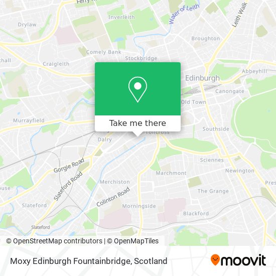 Moxy Edinburgh Fountainbridge map