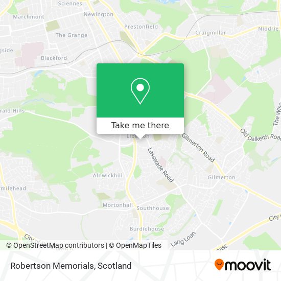 Robertson Memorials map