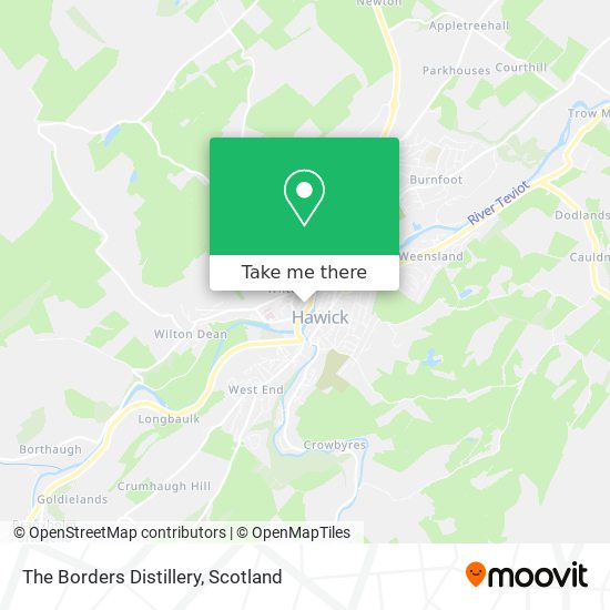 The Borders Distillery map