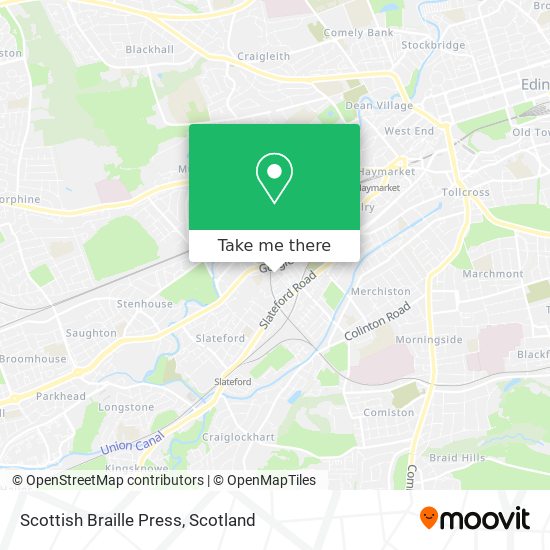 Scottish Braille Press map