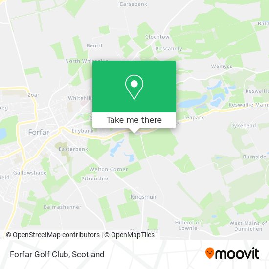 Forfar Golf Club map