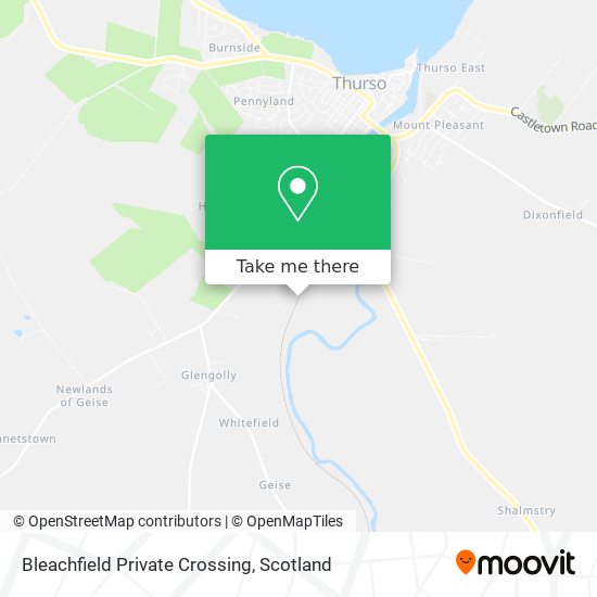 Bleachfield Private Crossing map