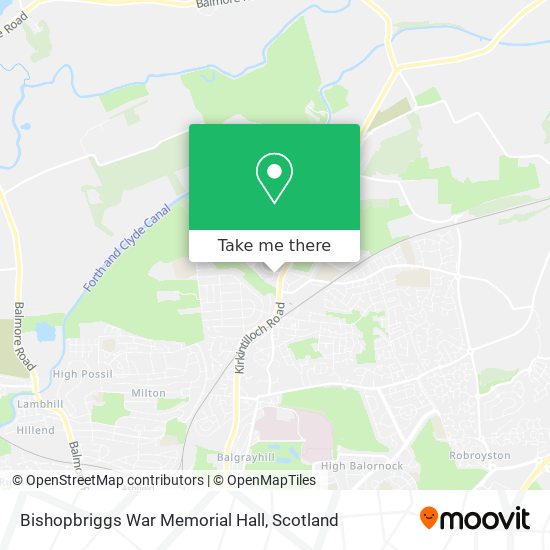 Bishopbriggs War Memorial Hall map