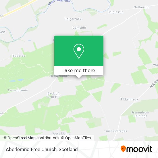 Aberlemno Free Church map