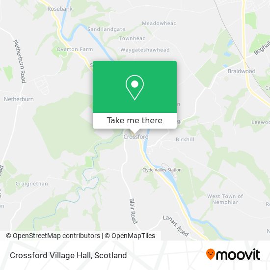 Crossford Village Hall map