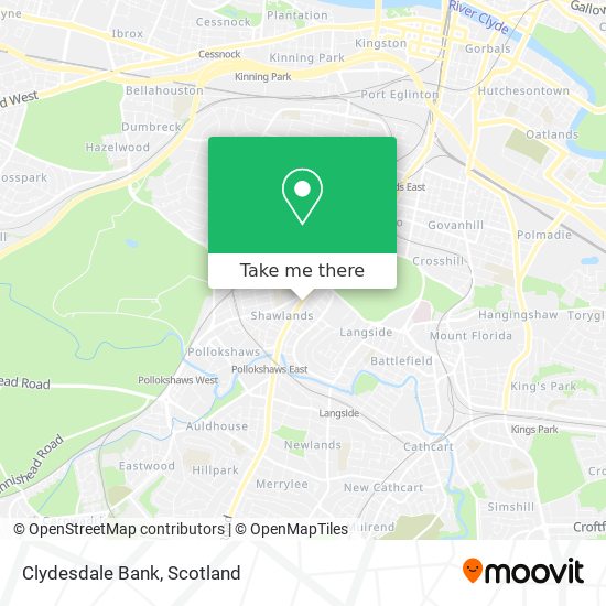 Clydesdale Bank map