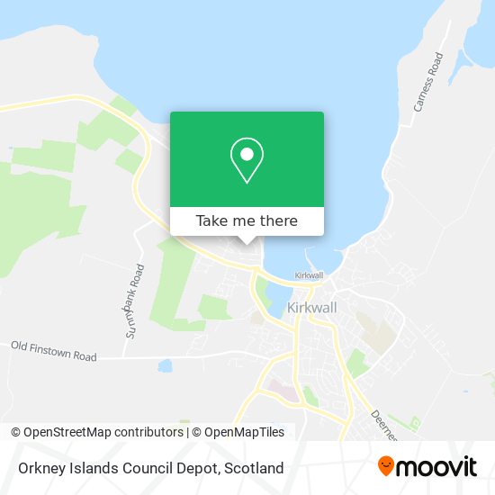 Orkney Islands Council Depot map