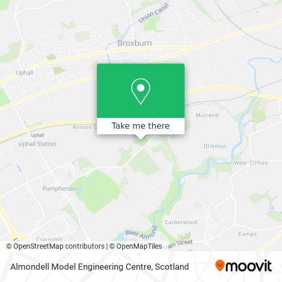 Almondell Model Engineering Centre map