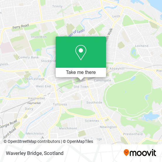 Waverley Bridge map