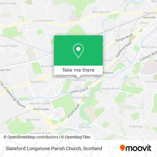 Slateford Longstone Parish Church map