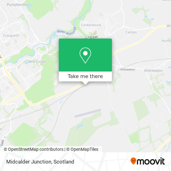 Midcalder Junction map
