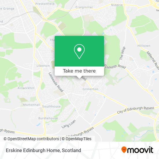 Erskine Edinburgh Home map