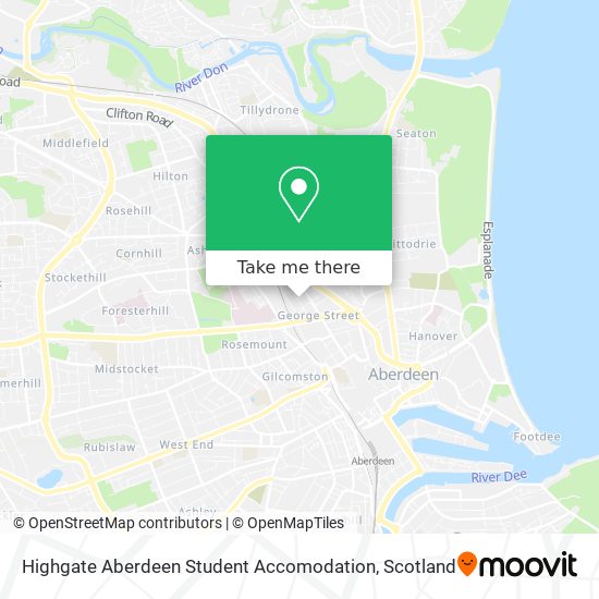 Highgate Aberdeen Student Accomodation map