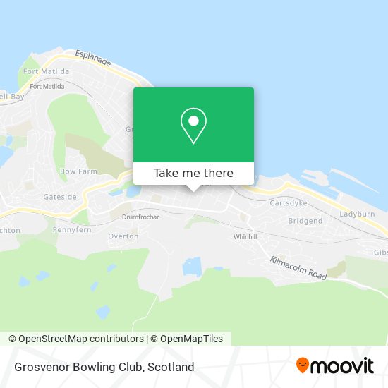 Grosvenor Bowling Club map