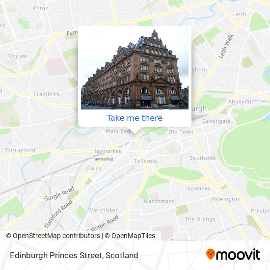 Edinburgh Princes Street map