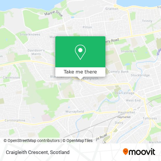 Craigleith Crescent map