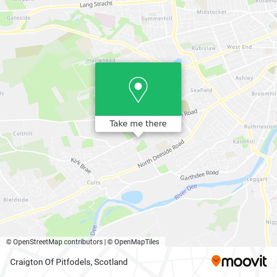Craigton Of Pitfodels map