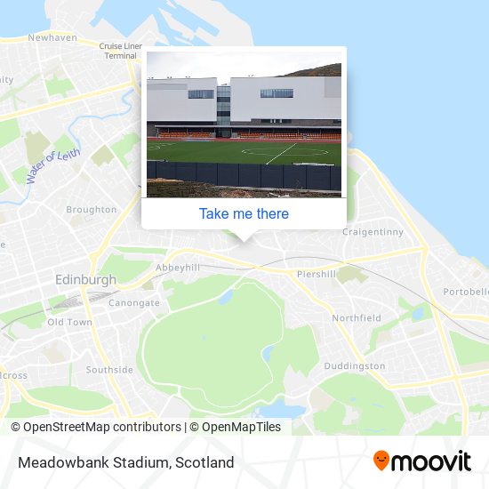 Meadowbank Stadium map