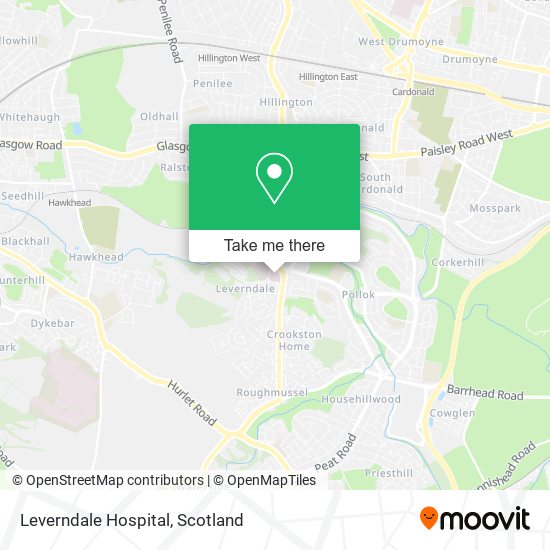 Leverndale Hospital map