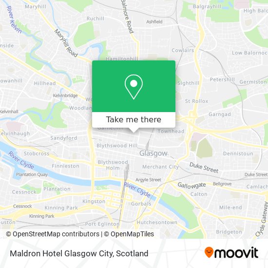 Maldron Hotel Glasgow City map