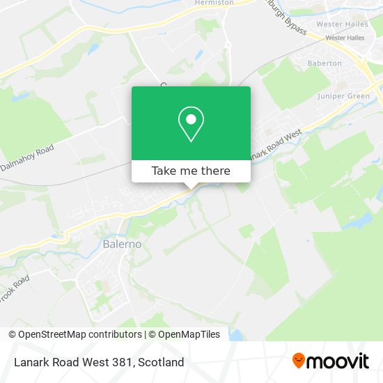 Lanark Road West 381 map