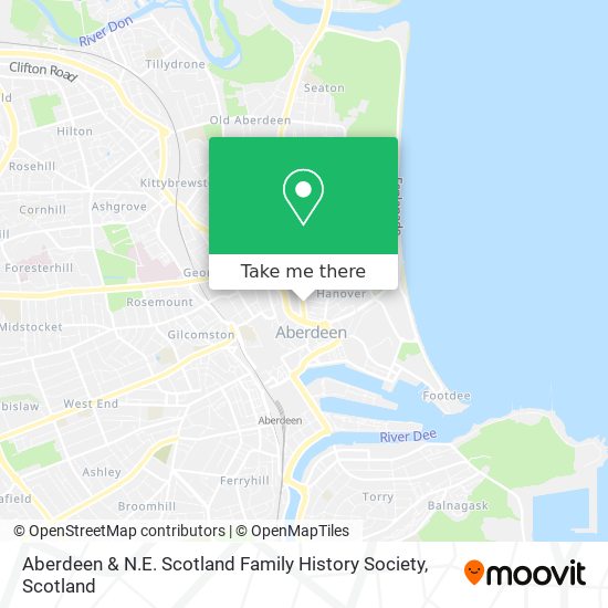 Aberdeen & N.E. Scotland Family History Society map