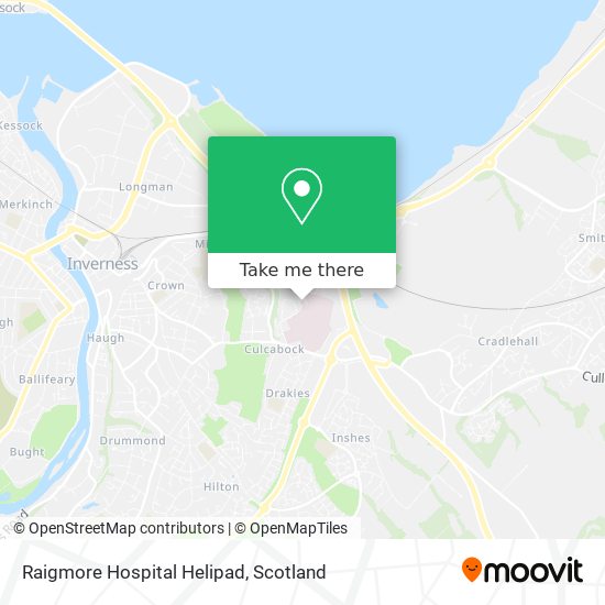 Raigmore Hospital Helipad map