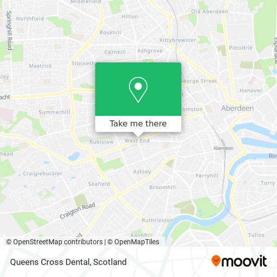 Queens Cross Dental map