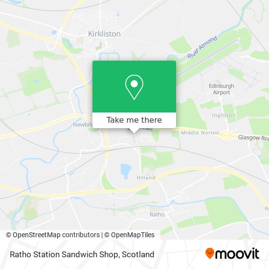 Ratho Station Sandwich Shop map