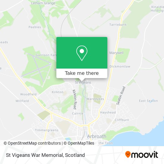 St Vigeans War Memorial map