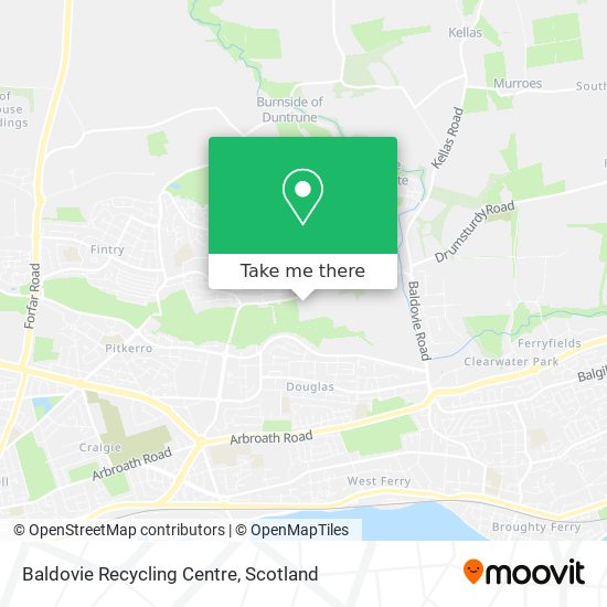 Baldovie Recycling Centre map