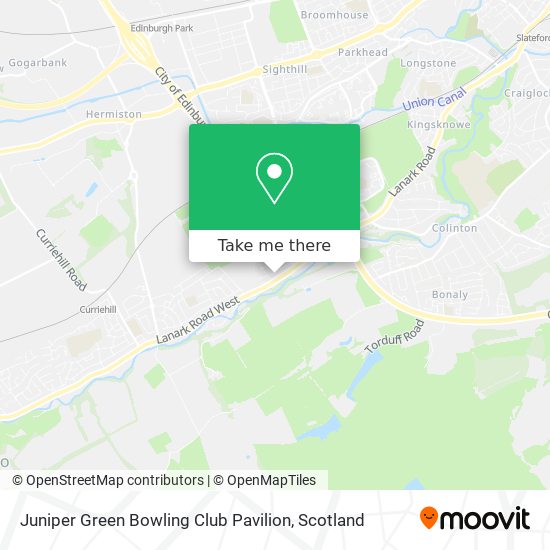 Juniper Green Bowling Club Pavilion map