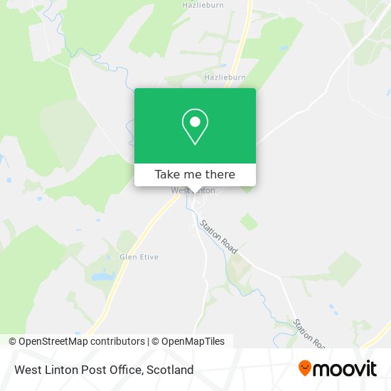 West Linton Post Office map