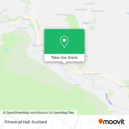 Pittentrail Hall map