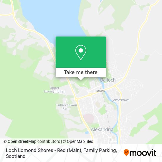 Loch Lomond Shores - Red (Main), Family Parking map