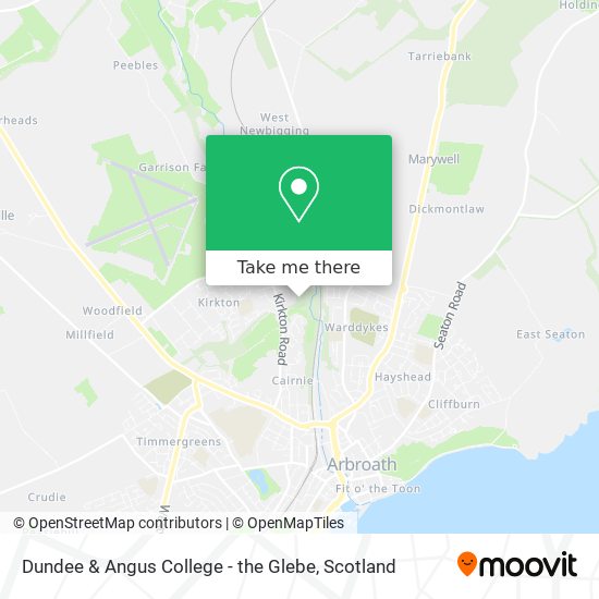 Dundee & Angus College - the Glebe map