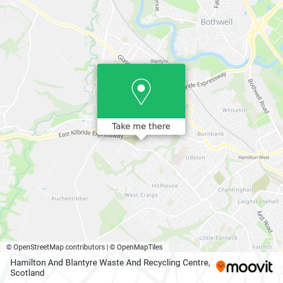 Hamilton And Blantyre Waste And Recycling Centre map