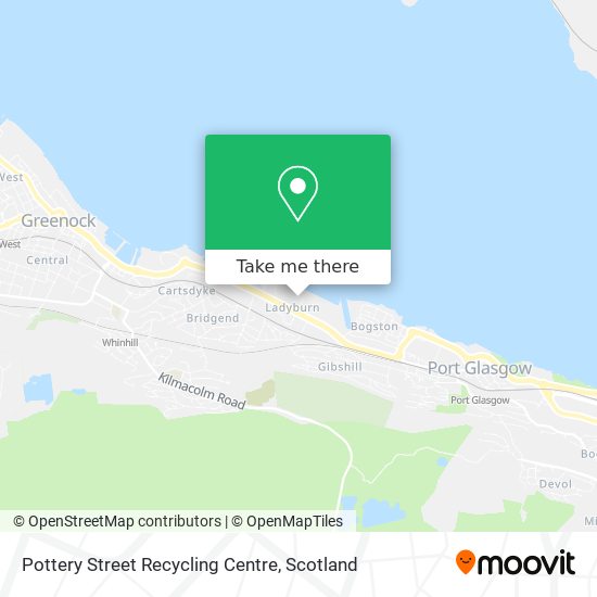 Pottery Street Recycling Centre map