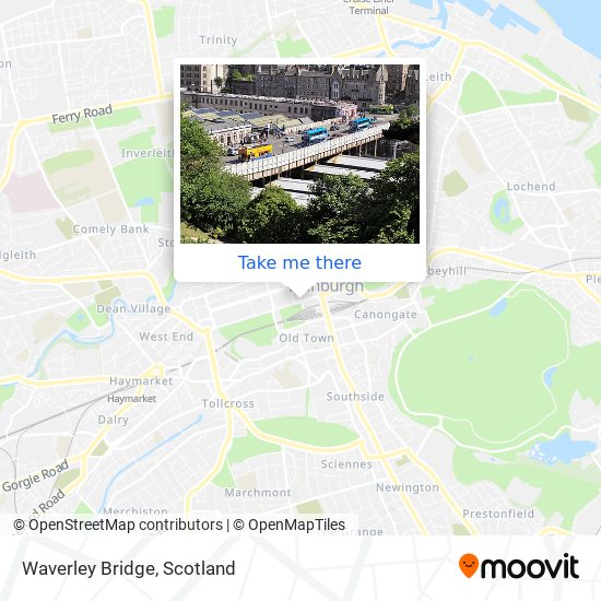 Waverley Bridge map
