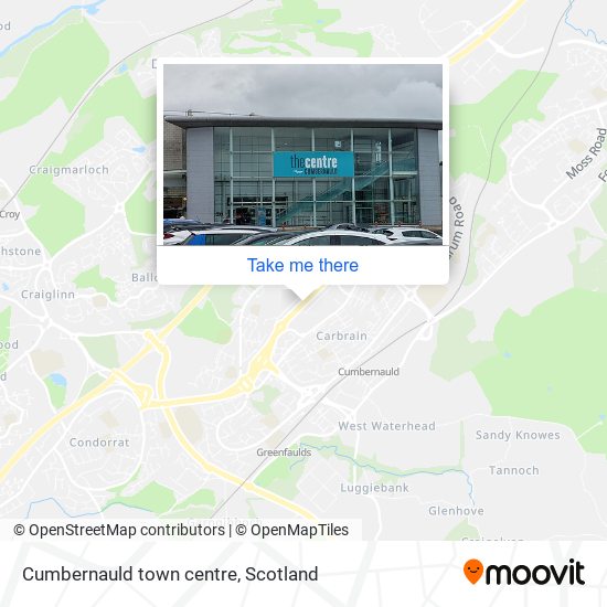 Cumbernauld town centre map