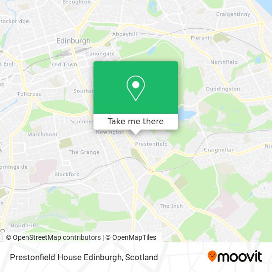 Prestonfield House Edinburgh map