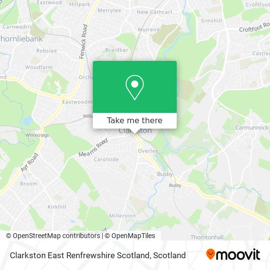 Clarkston East Renfrewshire Scotland map