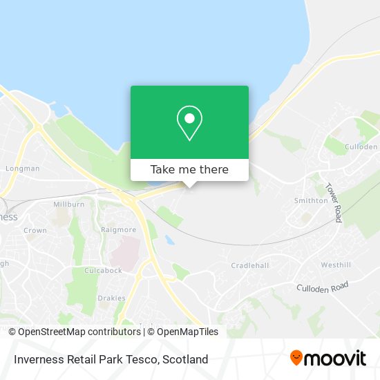 Inverness Retail Park Tesco map