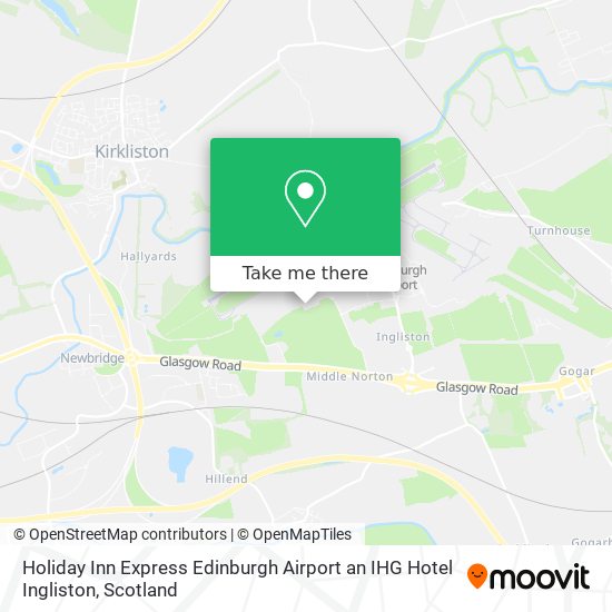 Holiday Inn Express Edinburgh Airport an IHG Hotel Ingliston map