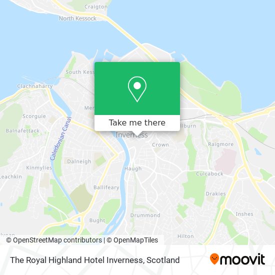 The Royal Highland Hotel Inverness map