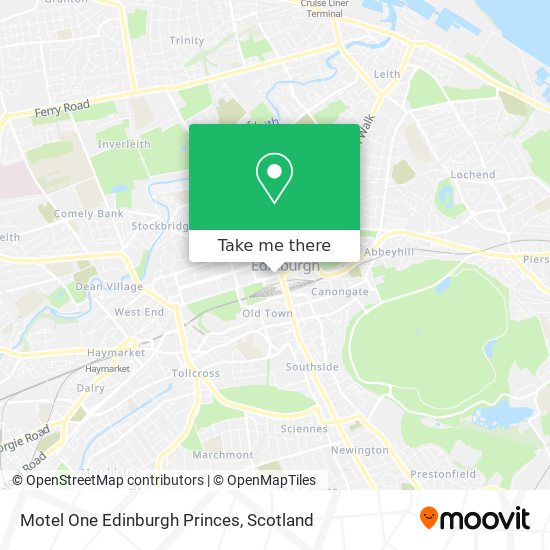 Motel One Edinburgh Princes map