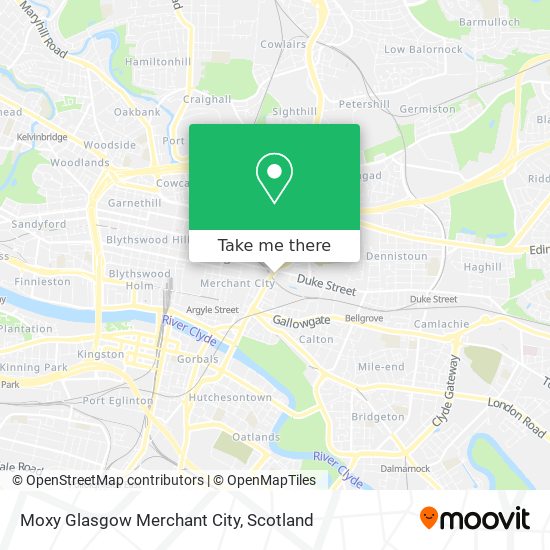 Moxy Glasgow Merchant City map